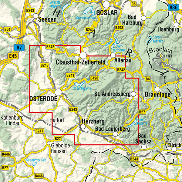 Osterode - Herzberg 1:33.000 - Rad- und Wanderkarte