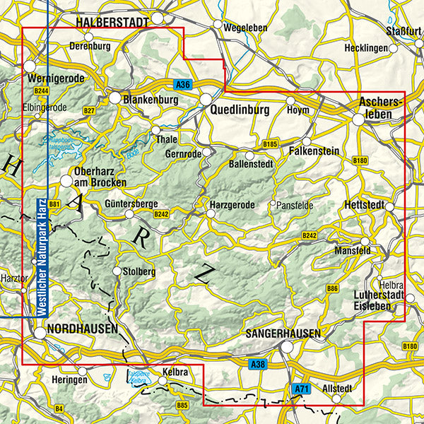 Östlicher Naturpark Harz 1:50.000 - Wanderkarte