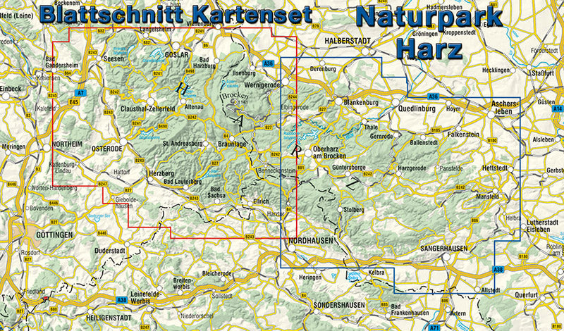 Naturpark Harz 1:50.000 - Wanderkartenset