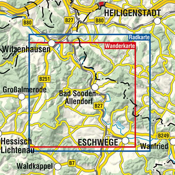 Bad Sooden-Allendorf und Hoher Meißner 1:25.000 - Rad- und Wanderkarte