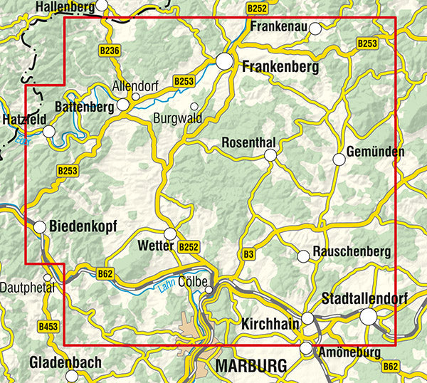 Burgwald - Ederbergland 1:35.000 - Rad- und Wanderkarte