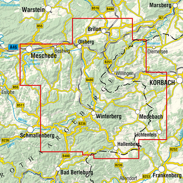 Hochsauerland 1:35.000 - Mountbikekarte