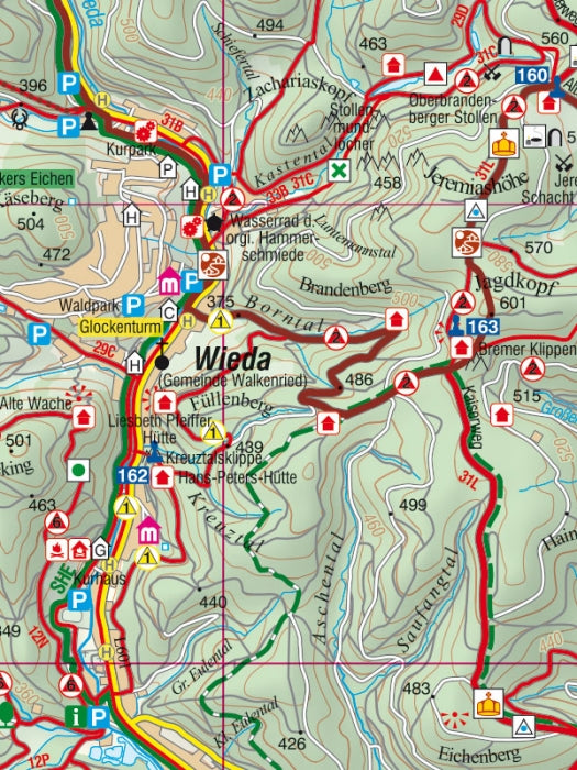 Wanderparadies im Südharz 1:33.000 - Wanderkarte