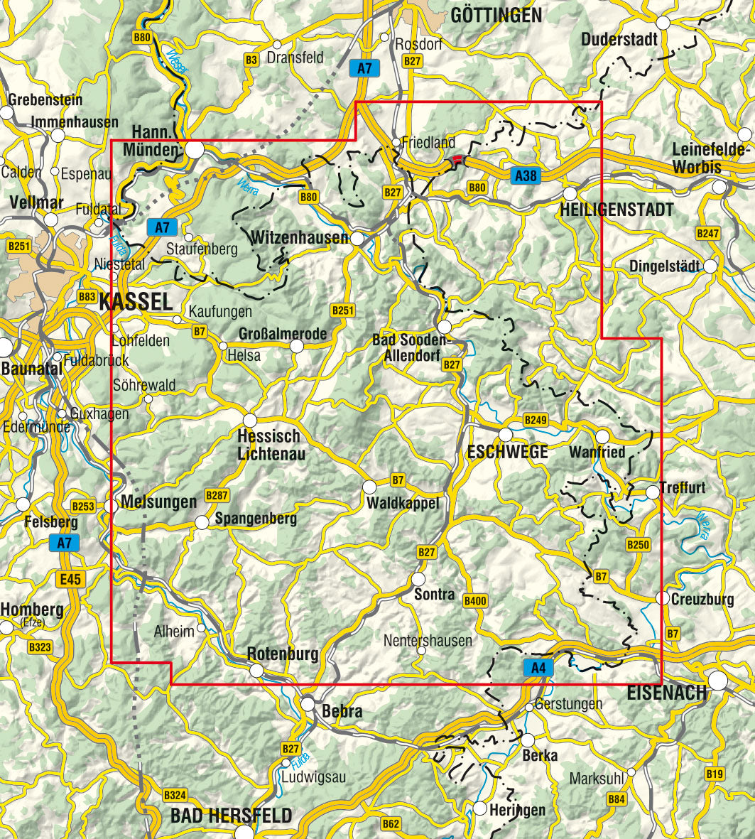 Geo-Naturpark Frau-Holle-Land 1:50.000 - Rad- und Wanderkarte