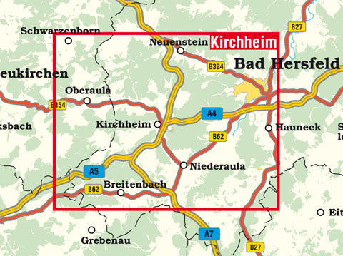 Kirchheim 1:25.000 - Rad- und Wanderkarte