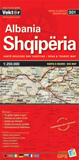 Albanien 1:250.000 - Big Map - Straßenkarte