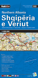 Albanien Nord - 1:200.000 - Straßenkarte
