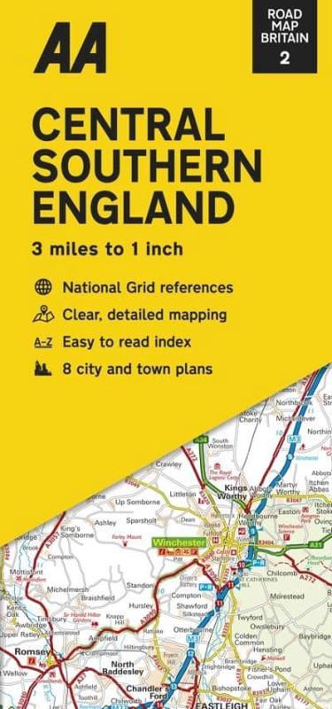 Central Southern England 1:200.000 - Straßenkarte GB 02