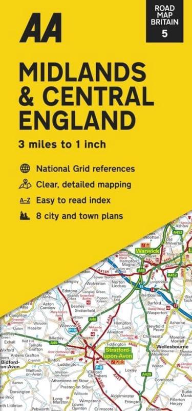 Midlands and Central England 1:200.000 - Straßenkarte GB 05