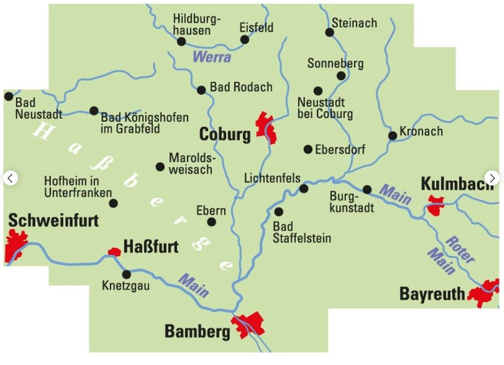 Coburg Bamberg - ADFC Regionalkarte