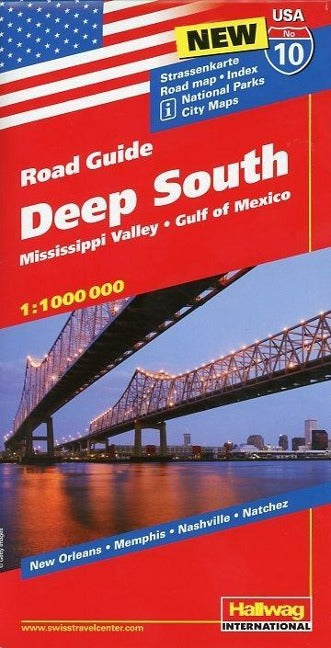 Deep South-10 USA Road Guide 1.000.000 - Hallwag