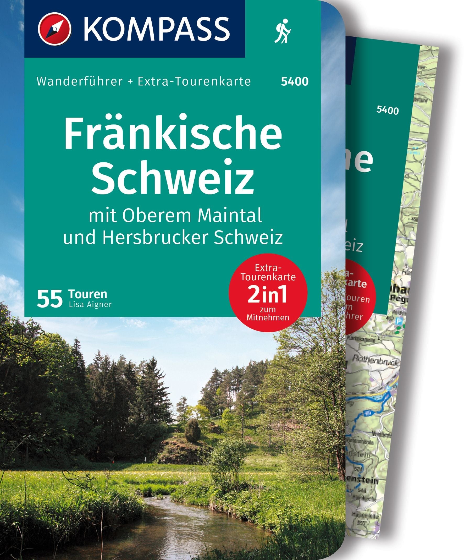 Fränkische Schweiz mit Oberem Maintal und Hersbrucker Schweiz - Kompass Wanderführer