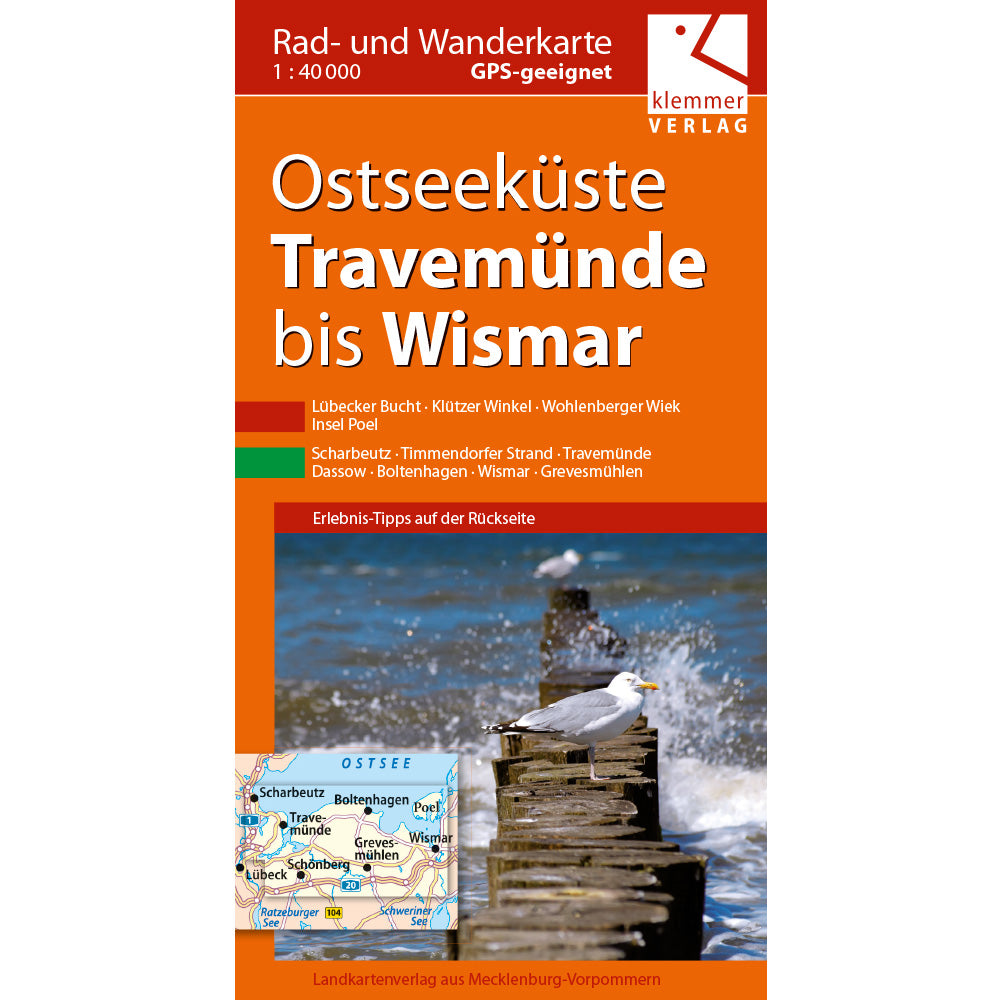 Ostseeküste Travemünde  Wismar Wanderkarte