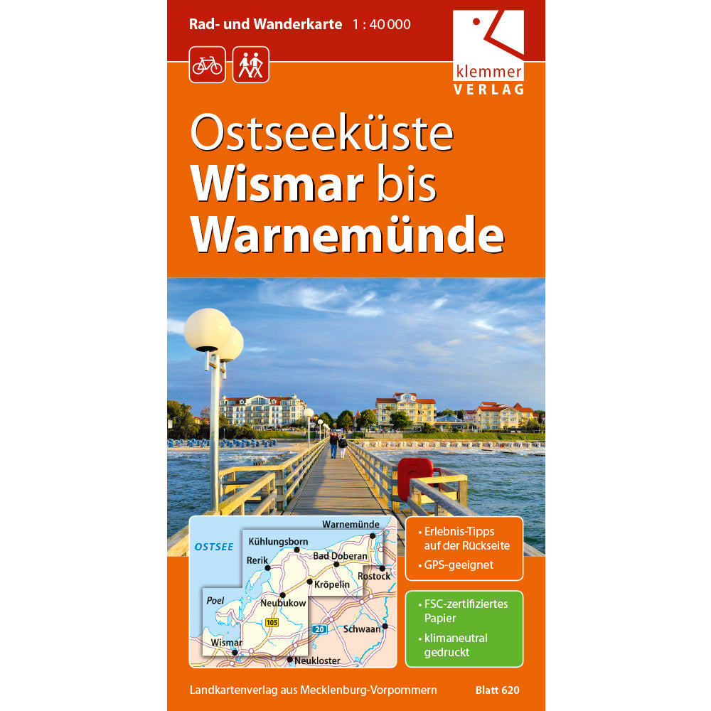 Wanderkarte Wismar Warnemünde