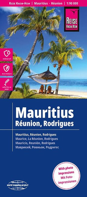 Mauritius, Reunion, Rodrigues 1:90.000 - Reise Know How