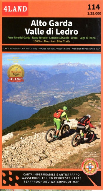 114 Alto Garda - Valle di Ledro 1:25.000 - 4land Italien