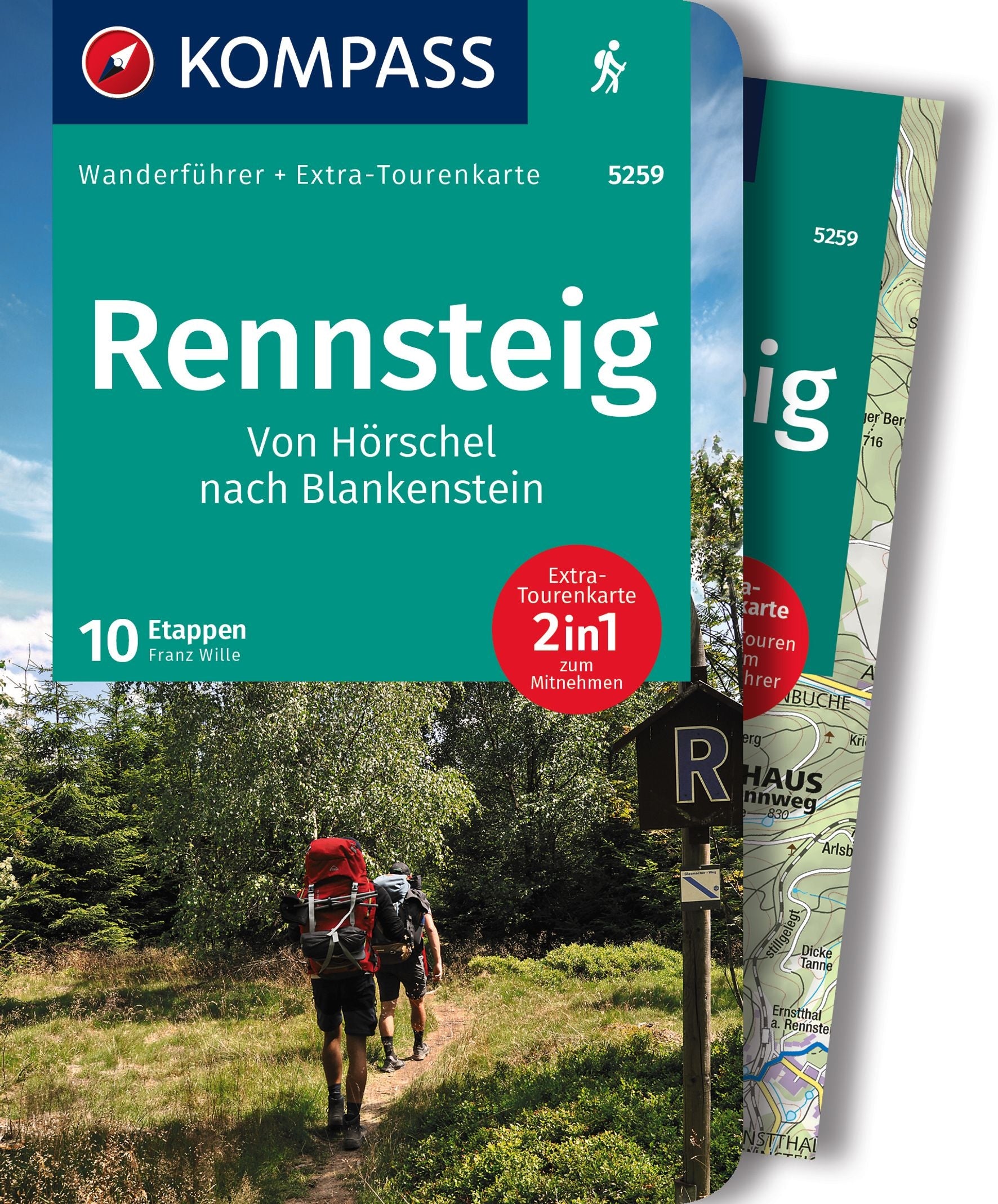 Rennsteig - KOMPASS Wanderführer