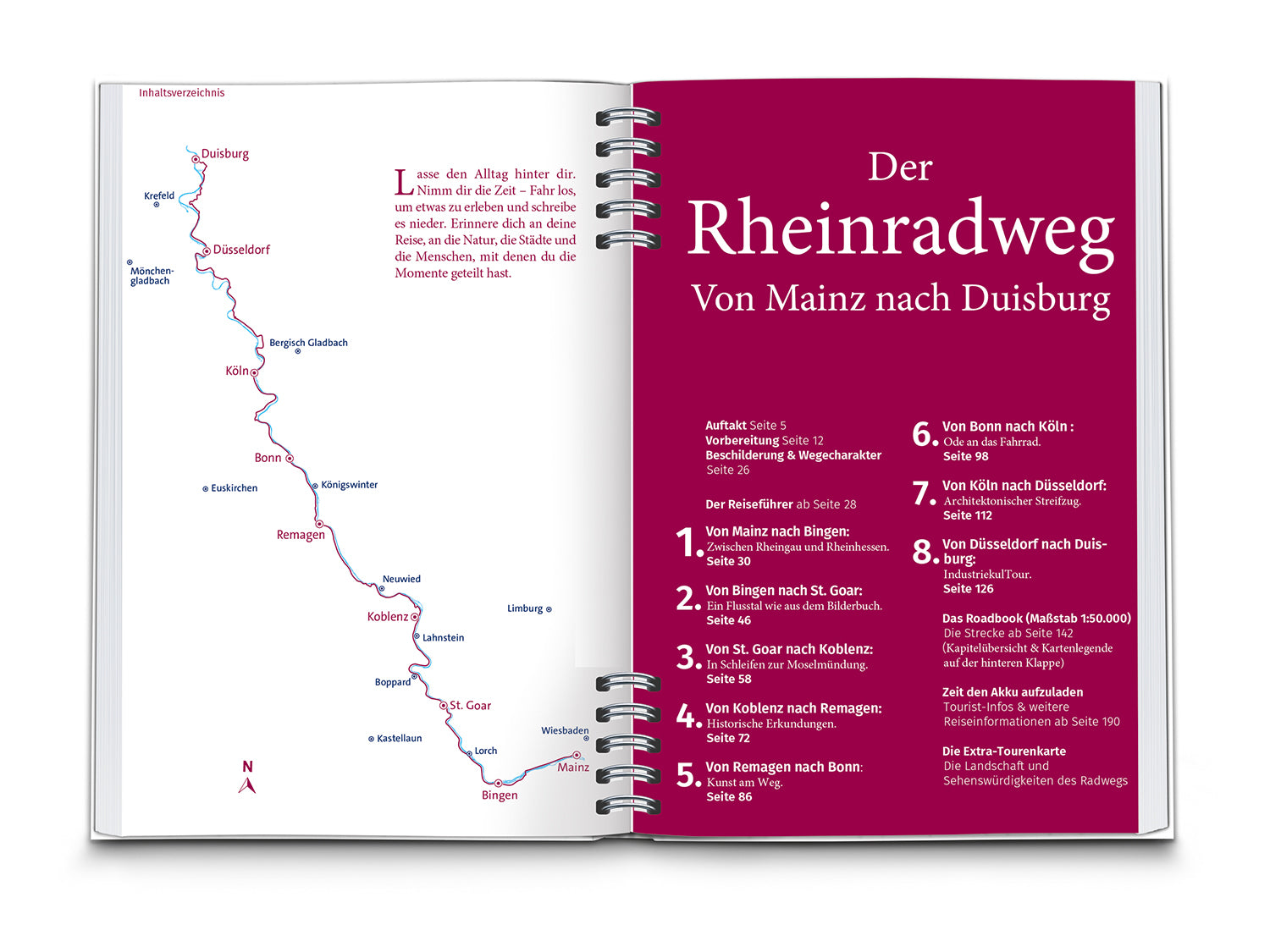 Rheinradweg von Mainz bis Duisburg - KOMPASS Radreiseführer