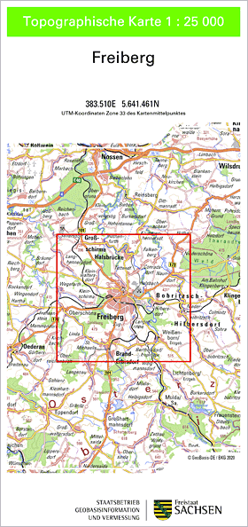 Sachsen 1:25.000 Topographische Karten Blattnummern 4342 - 4955