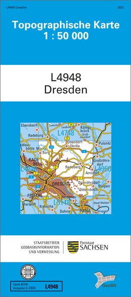Sachsen 1:50.000 Topographische Karten