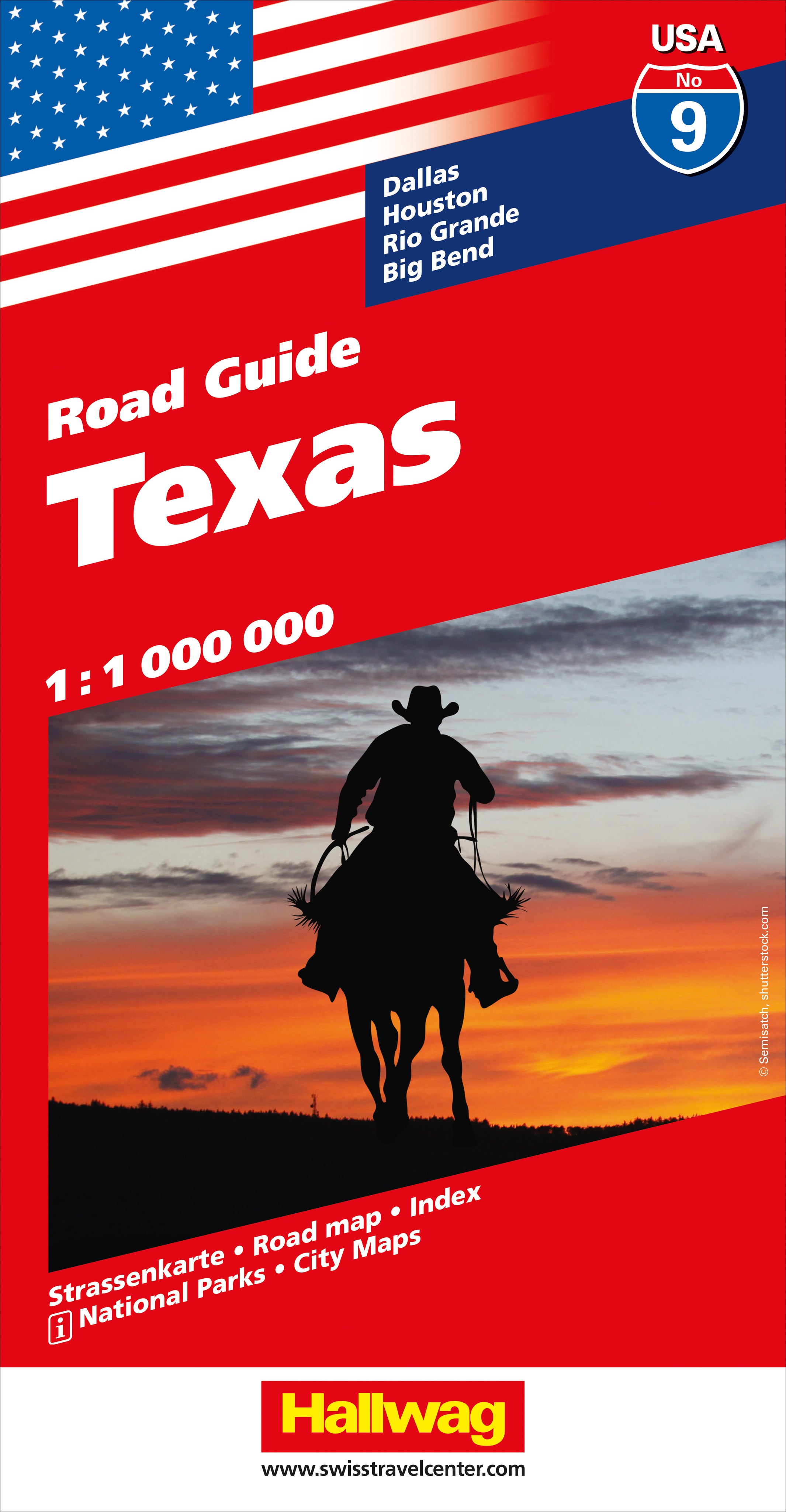 Texas - 09 USA Road Guide 1:1.000.000 - Hallwag