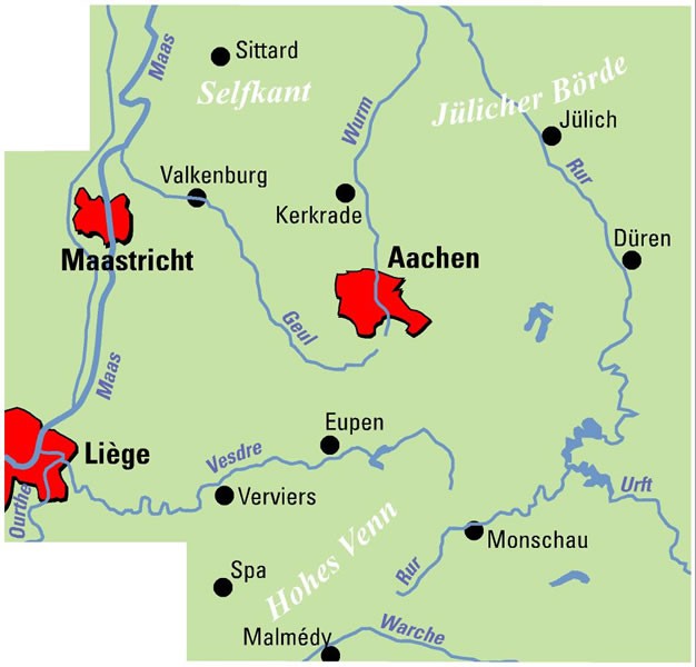 Aachen / Dreiländereck - ADFC Regionalkarte