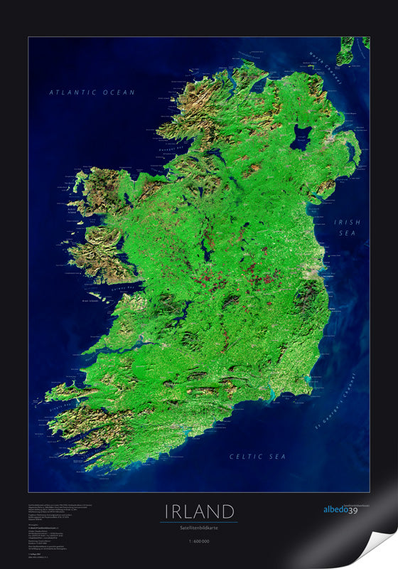 E142 Irland Satellitenbildkarte