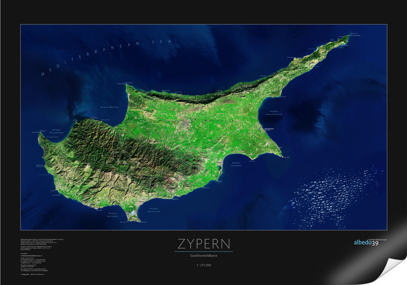 E138 Zypern Satellitenbildkarte