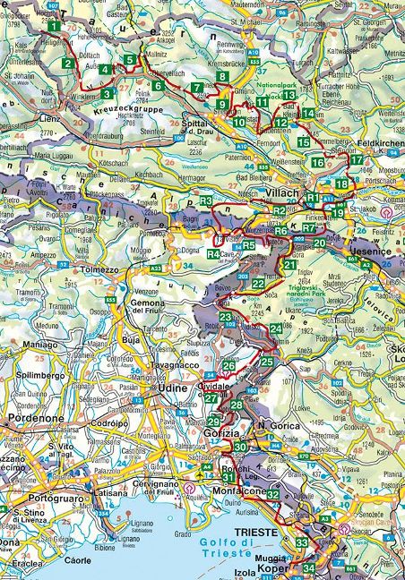 Alpe Adria Trail - Rother Wanderführer