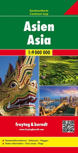 Asien (Kontinentkart) 1:9.000.000 - Freytag und Berndt