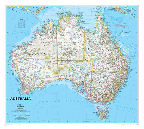 Ü600 Australia classic - Wandkarte