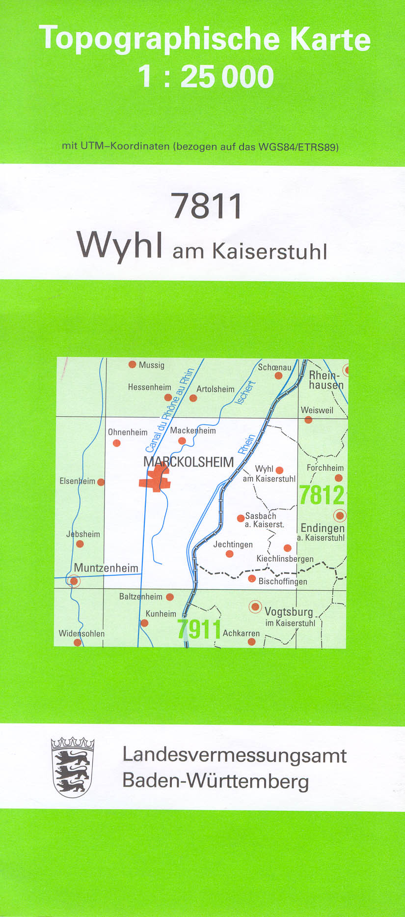 Baden-Württemberg 1:25.000 Topographische Karten Blattnummern 7811 - 8423