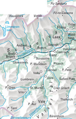 Winter Erlebniskarte 3 Surselva, Flims und Laax - 1:40.000