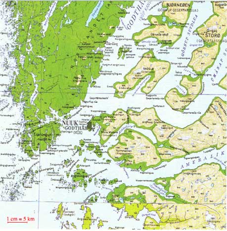 Grönland 1:500.000 Sagamaps Küstenkarten BLÅ-Serie