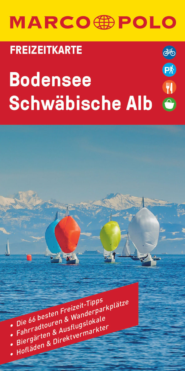 Bodensee, Schwäbische Alb 1:100.000 - Marco Polo Freizeitkarte
