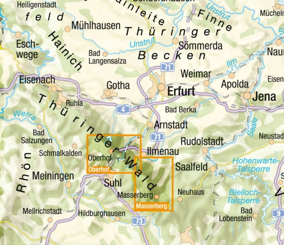 Wanderkarte WM Ferienregion Oberhof - 1:35.000