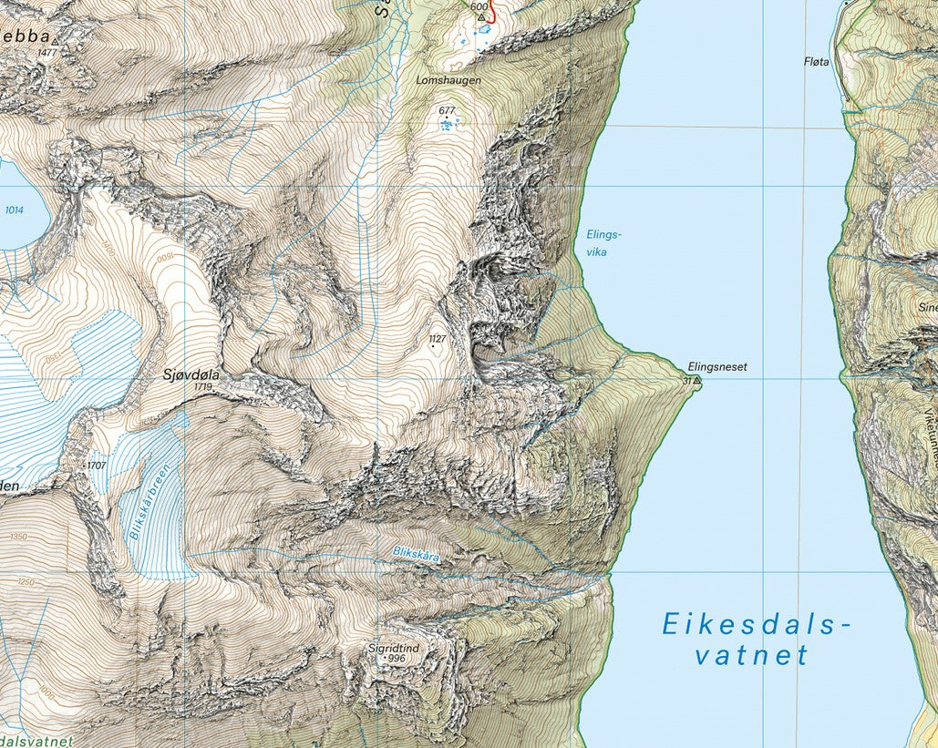 Romsdalen: Isfjorden & Eresfjord 1:25 000 - Calazo Wanderkarte