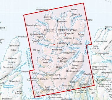 Nordkinnhalvøya 1:60.000 - Calazo Wanderkarte