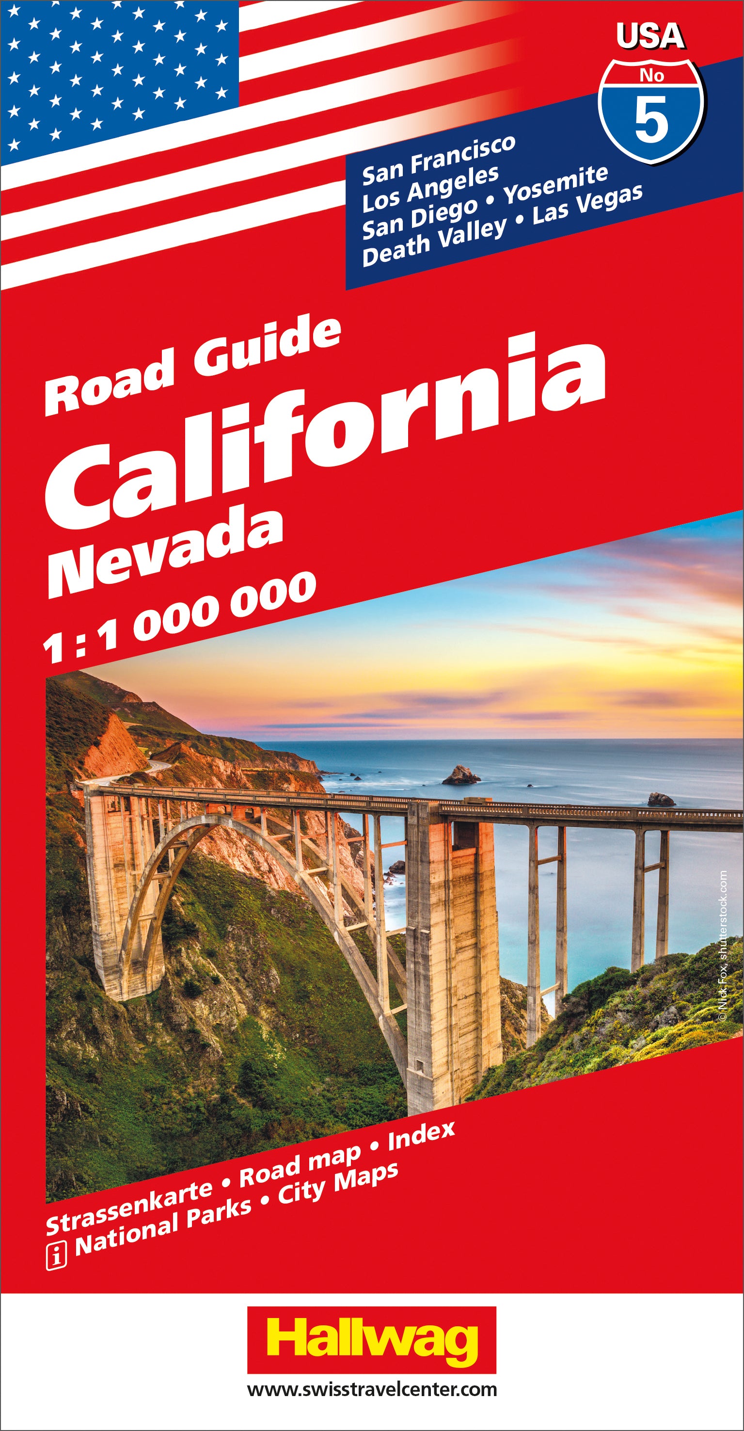 California Nevada-05 USA Road Guide 1.000.000 - Hallwag