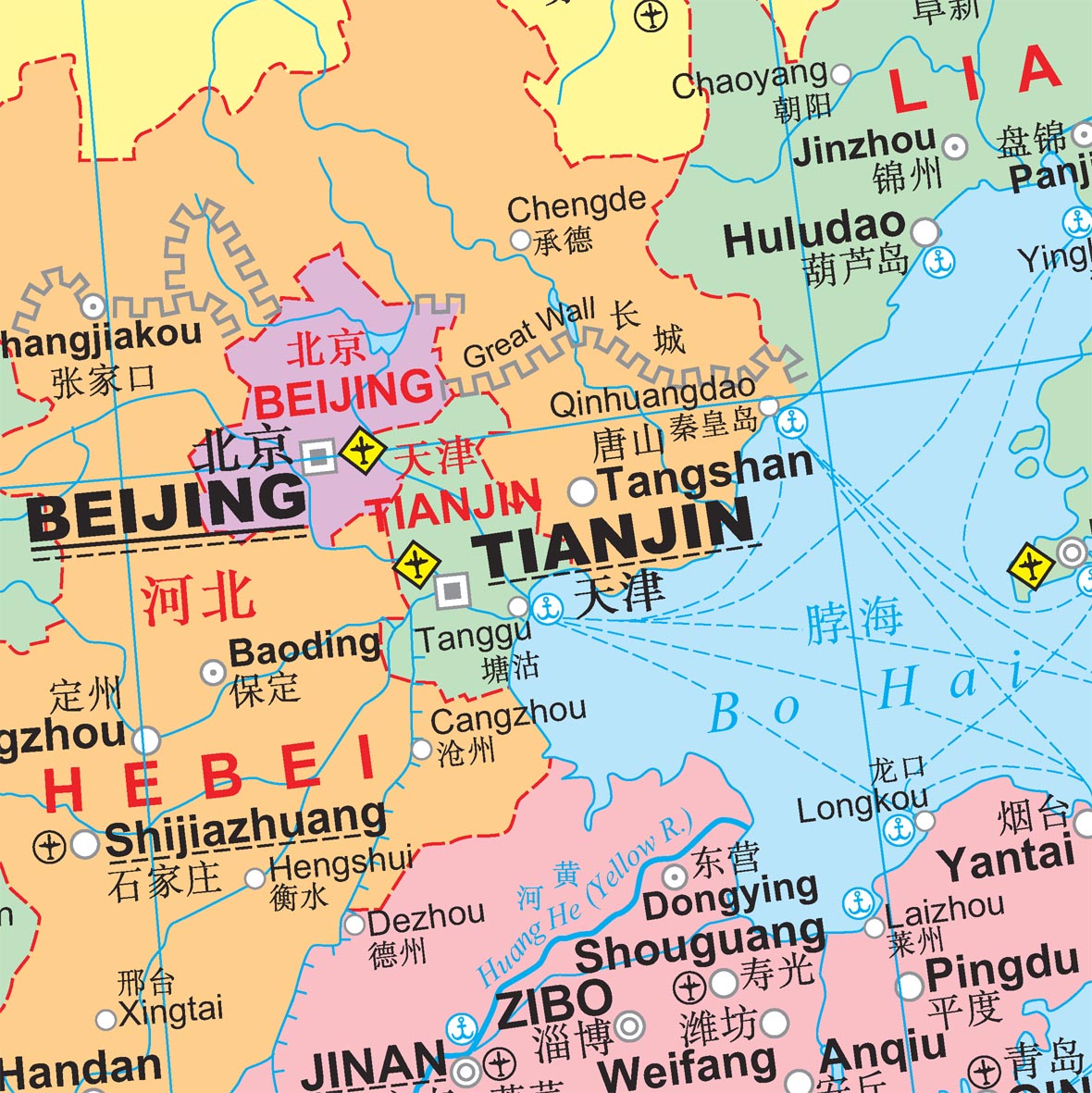 China Reference Map 1:6,5 Mio.