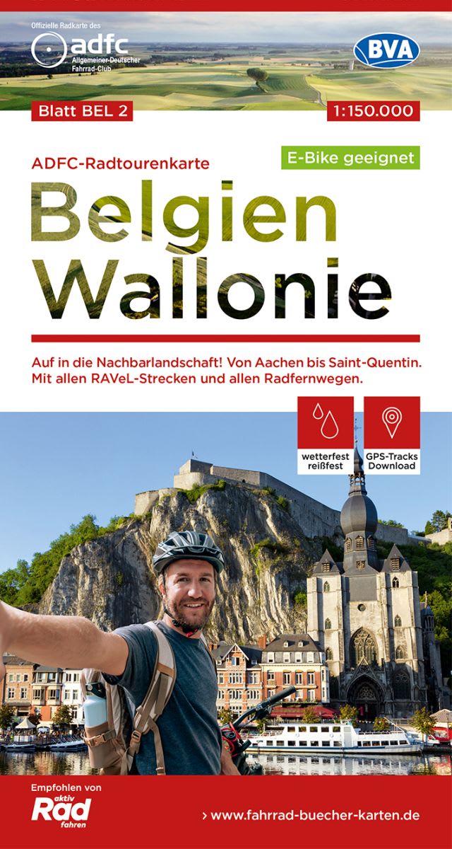 Wallonie 1:150.000 (BEL 2) - ADFC-Radtourenkarte Belgien