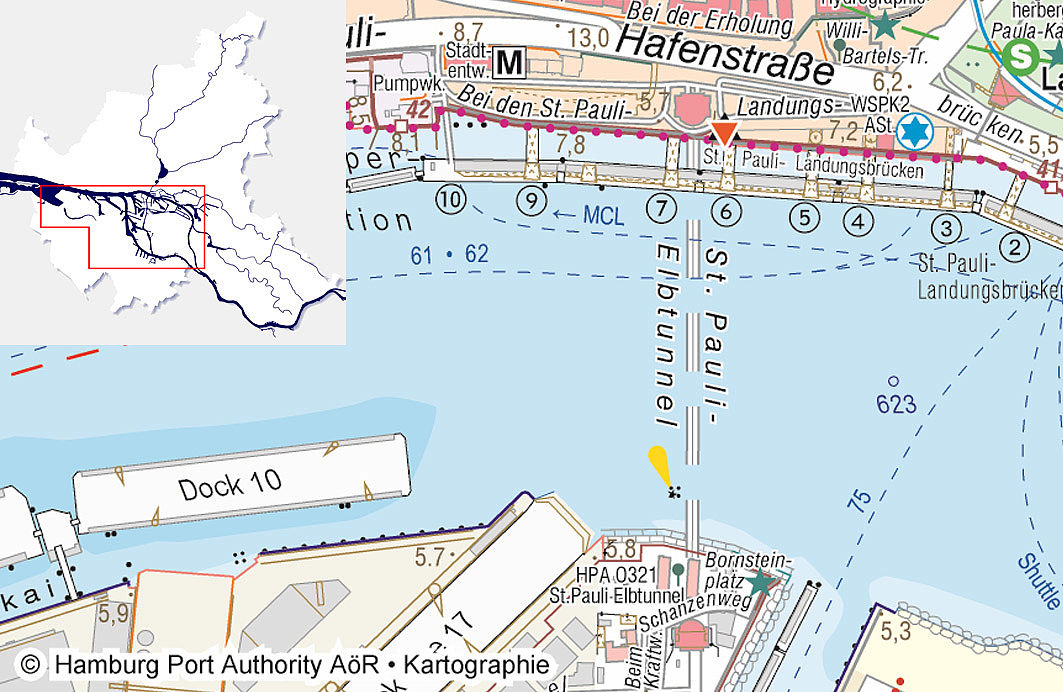 HK12 - Hamburger Hafen 1:12.500 - Großblatt - gefaltet