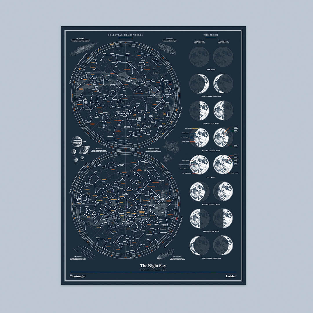 The Chartologist – Scratch Map Night Sky
