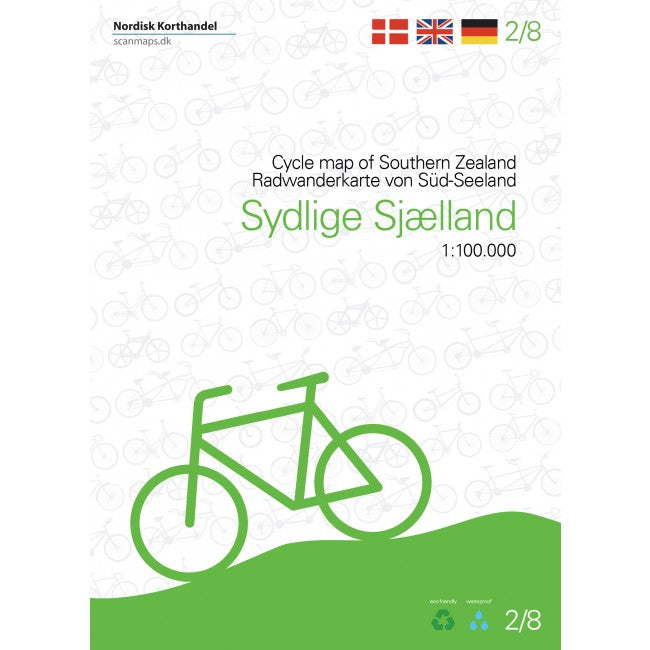 Südliches Seeland mit Møn, Lolland und Falster Fahrradkarte 1:100.000