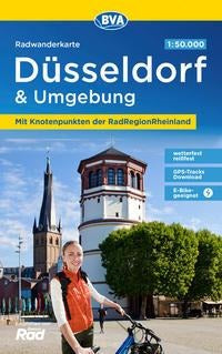 Düsseldorf & Umgebung, mit Knotenpunkten der RadRegionRheinland 1:50.000 - BVA Fahrradkarte