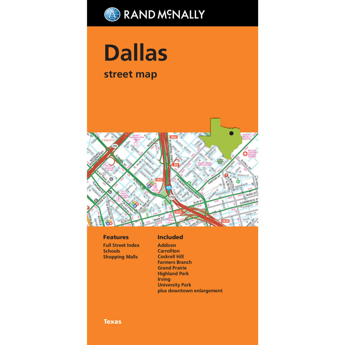 Dallas - Stadtplan Rand McNally