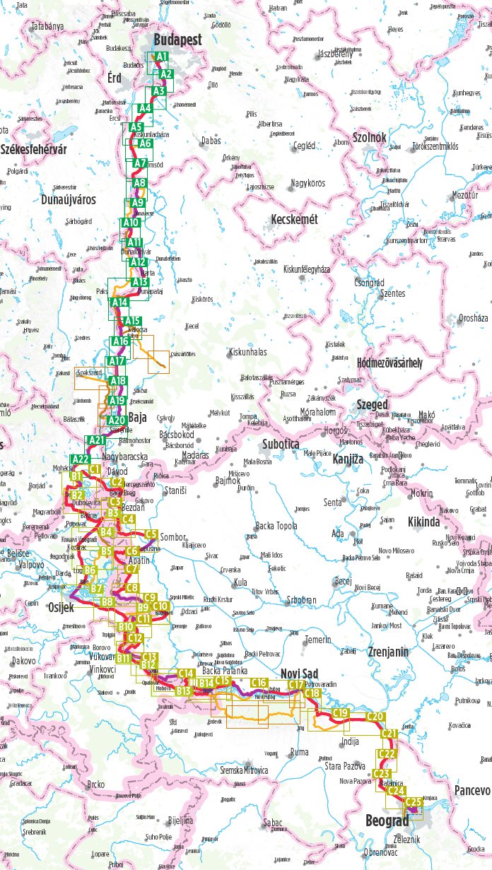 Donau-Radweg 4 Ungarn, Kroatien, Serbien - Bikeline Radtourenbuch