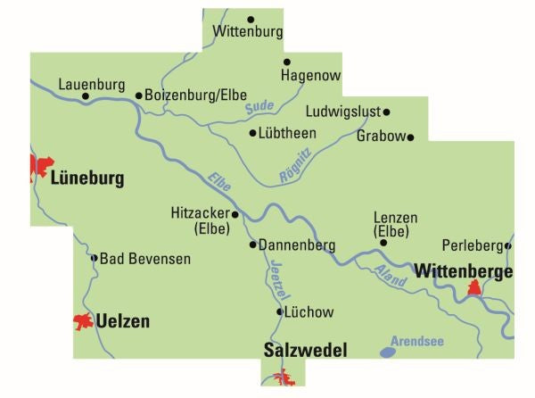 Elbe/Wendland - ADFC Regionalkarte