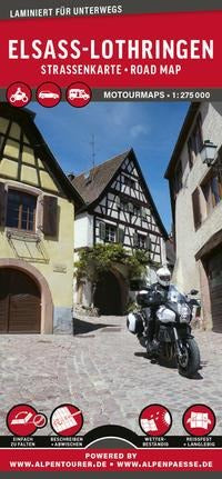Elsass & Lothringen 1:275.000 - MoTourMaps - Motorradkarte