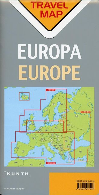 Reisekarte Europa - 1:2.500.000